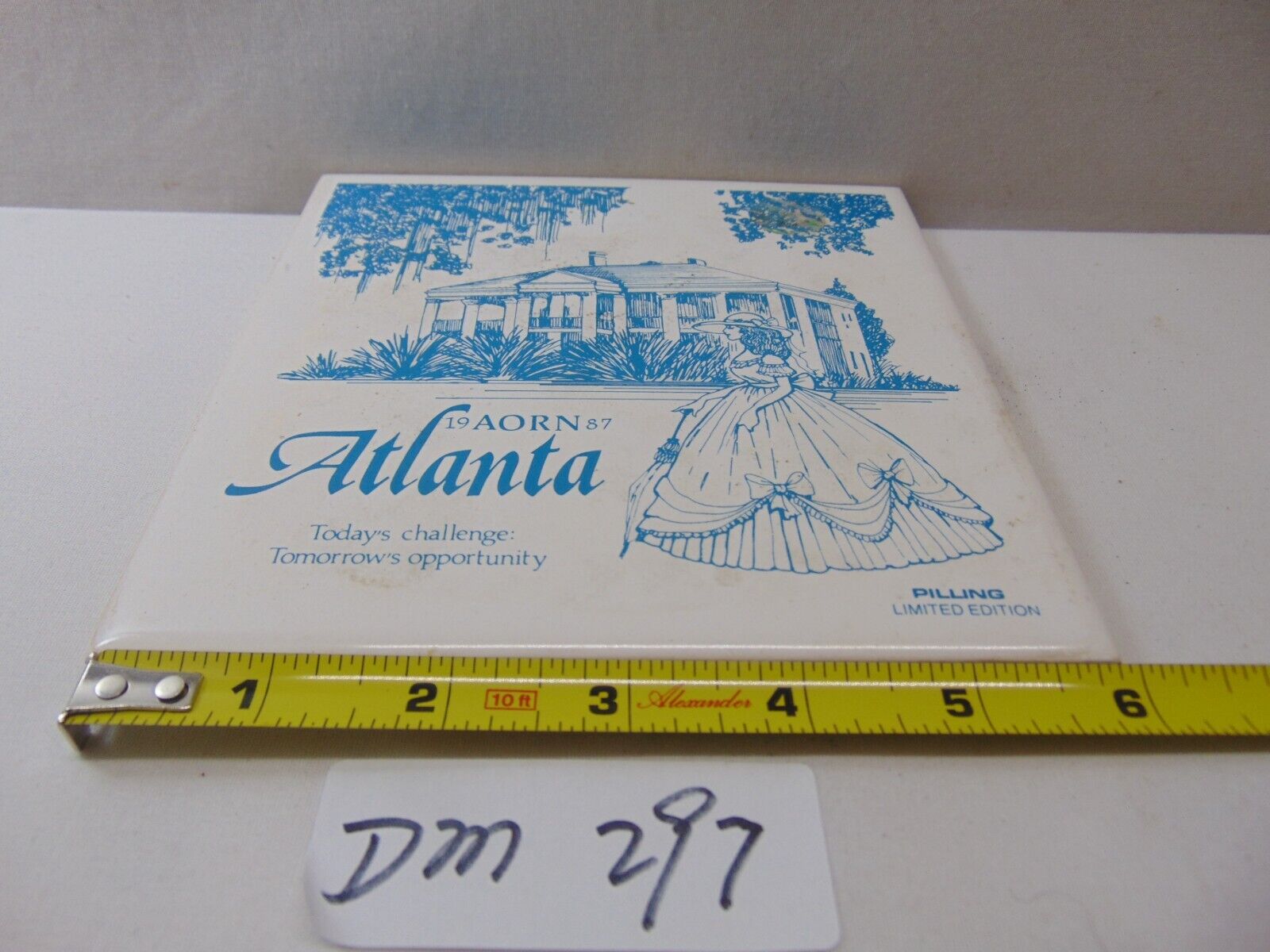 AORN Pilling Limited Edition Tile Trivet 1987 Atlanta Tomorrow's Opportunity