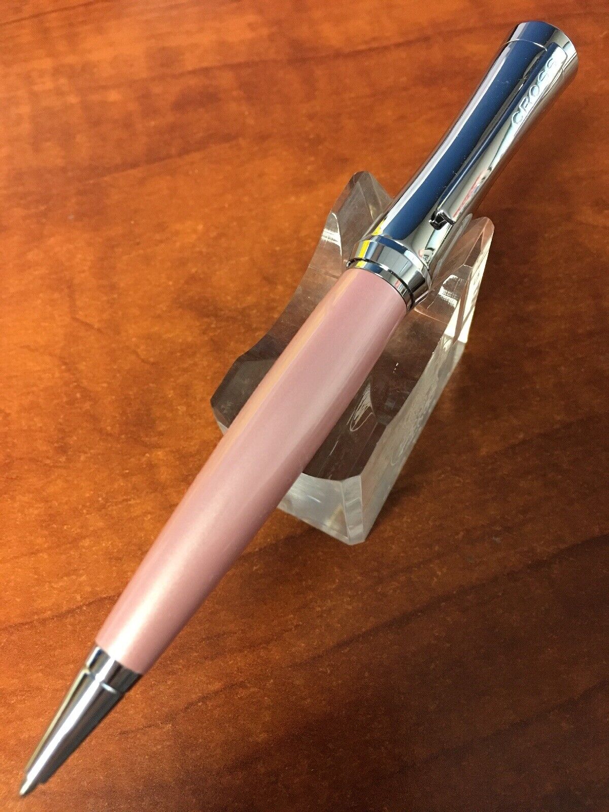 Cross Parasol Chrome and Pink Twist Ballpoint Pen