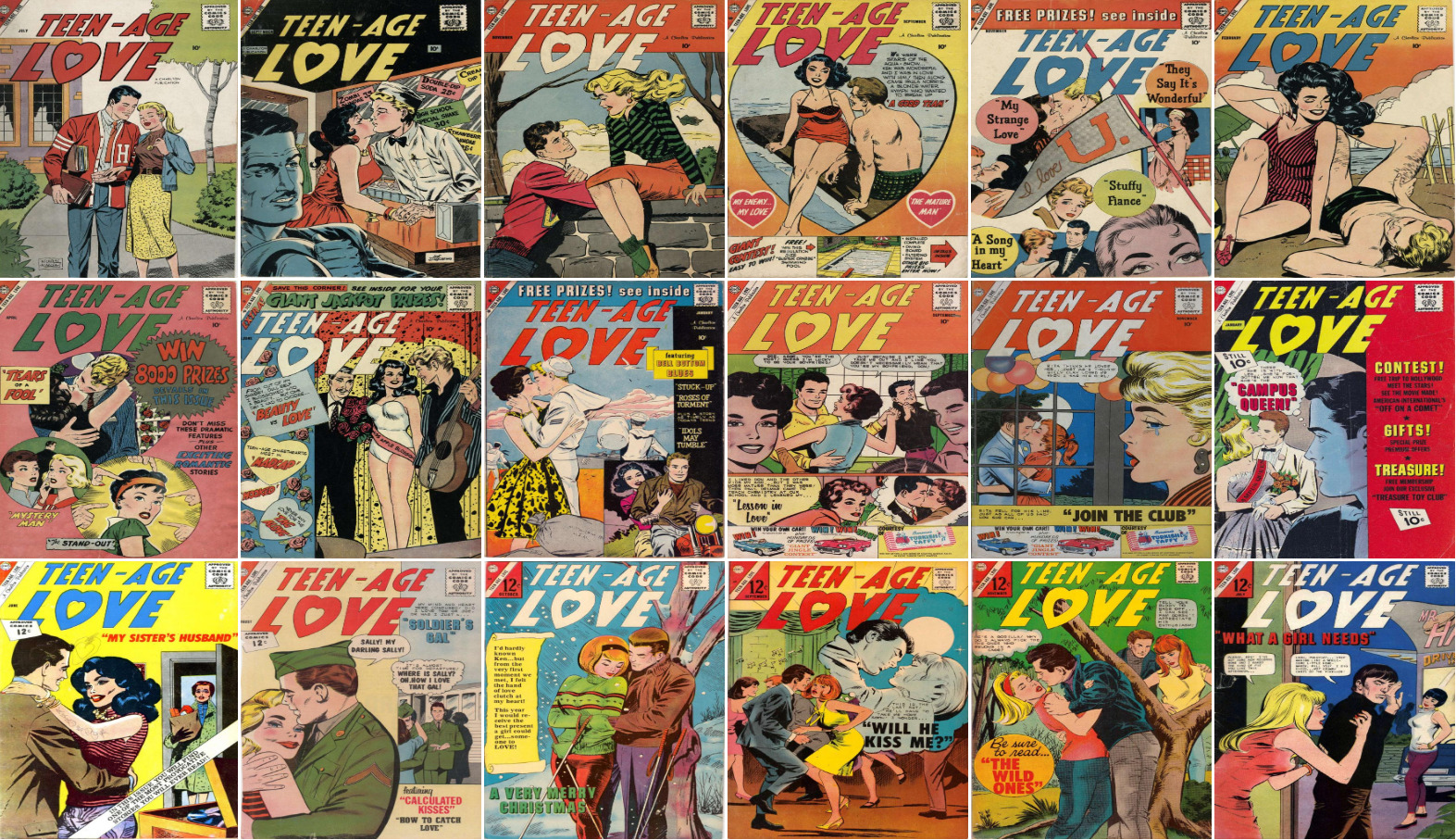 1958 - 1967 Teen-Age Love Comic Book Package - 18 eBooks on CD