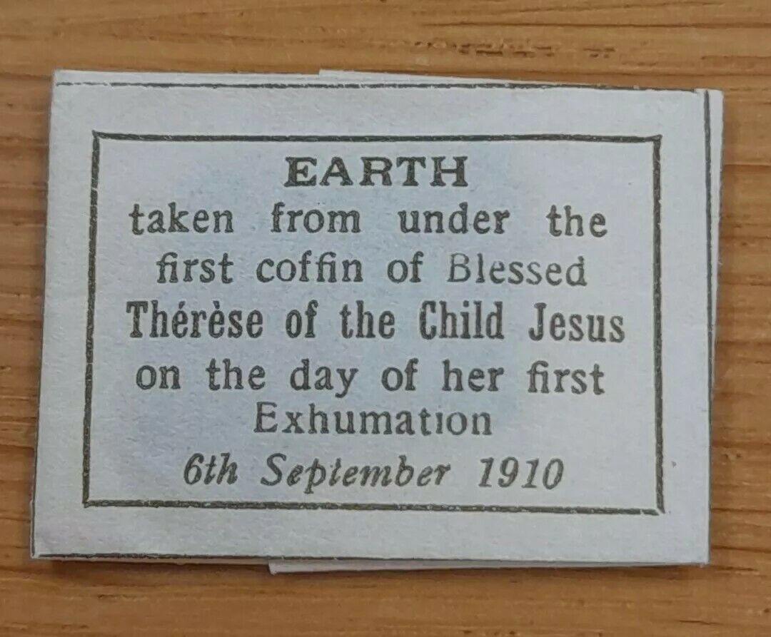 Vintage Earth under the First Coffin of Blessed Therese of Child Jesus Sep 1910