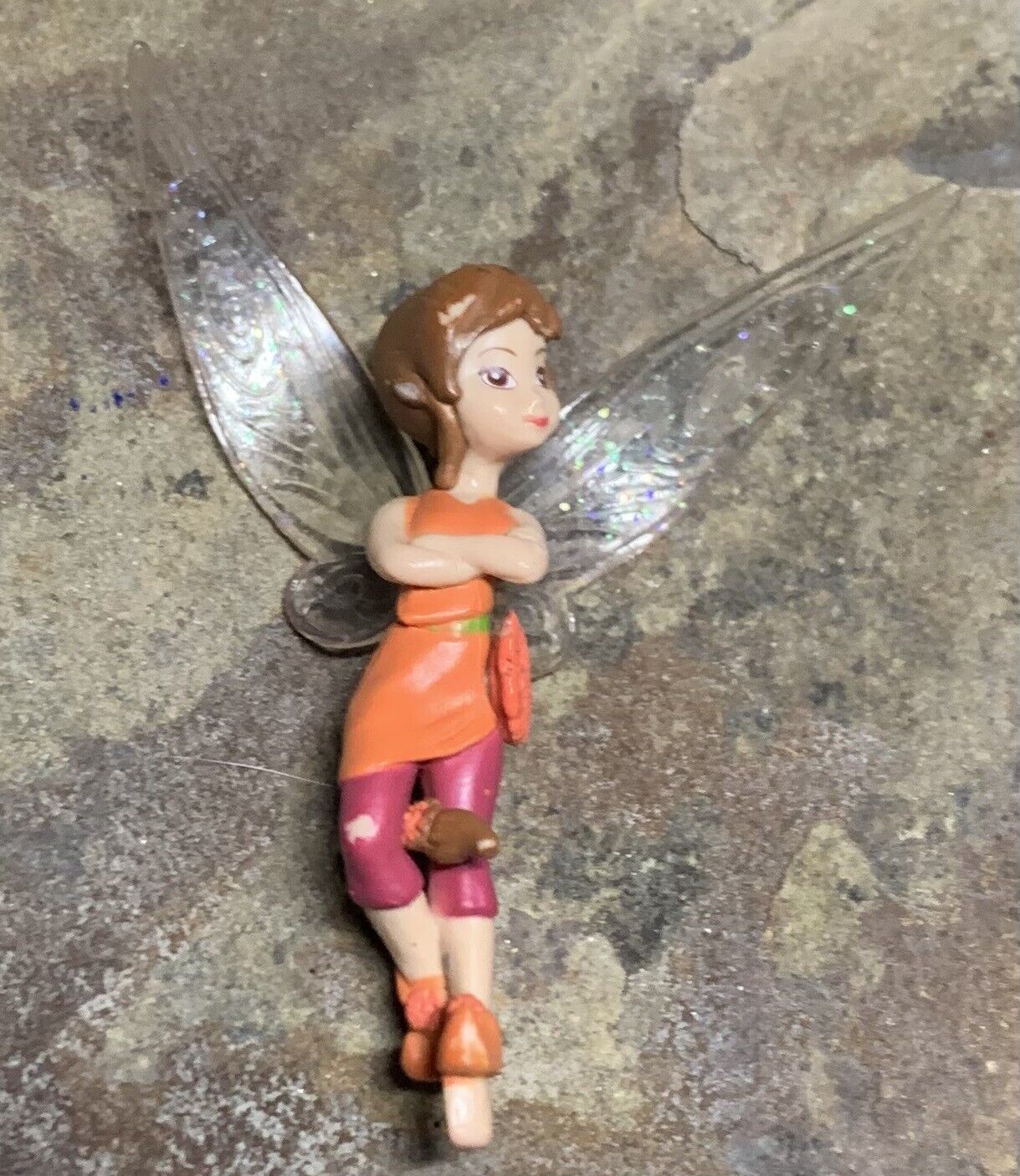 Disney Rosetta Fairie Plastic Figure. Mini. Okay Condition