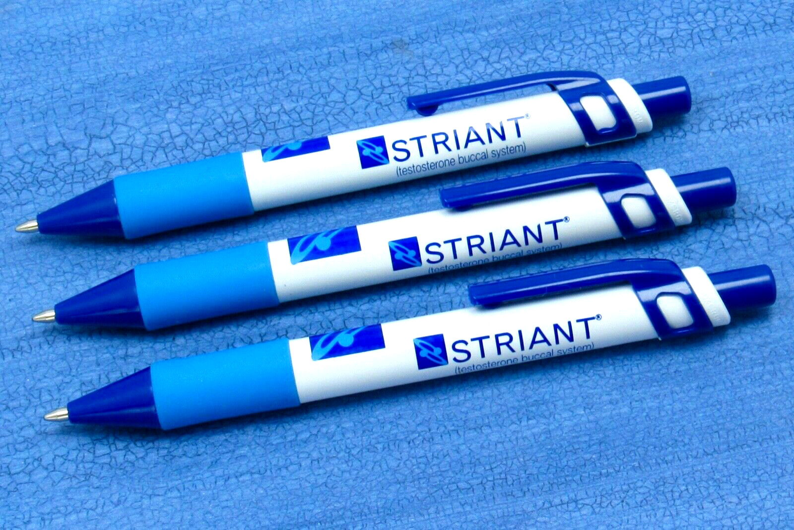 Striant Testosterone Drug Rep Pharmaceutical Pens Inoxcrom Spain Rare Lot of 3