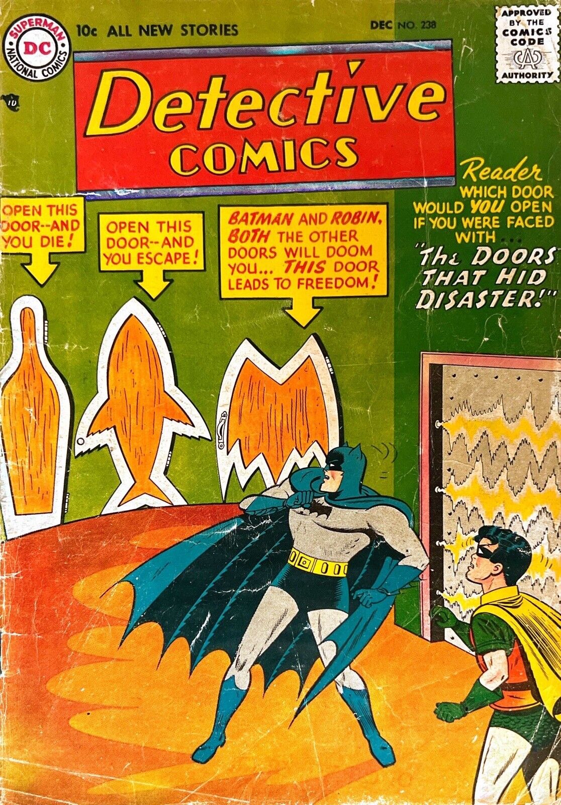 DETECTIVE COMICS 238 BATMAN DOOR THAT HID DISASTER MOLDOFF DC COMICS