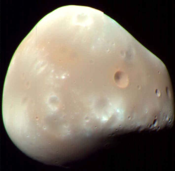 Deimos Moon, Mars Satellite, Solar System, Outer Space, NASA 8x10 Photo Picture 