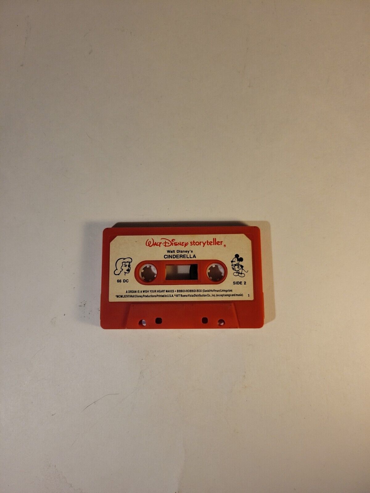 Vintage Walt Disney Storyteller Cinderella Cassette Tape Replacement RARE 1978 