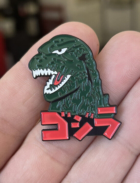 Godzilla enamel Pin Toho Monster movies Japan retro 60s 70s  lapel Hat Bag Films