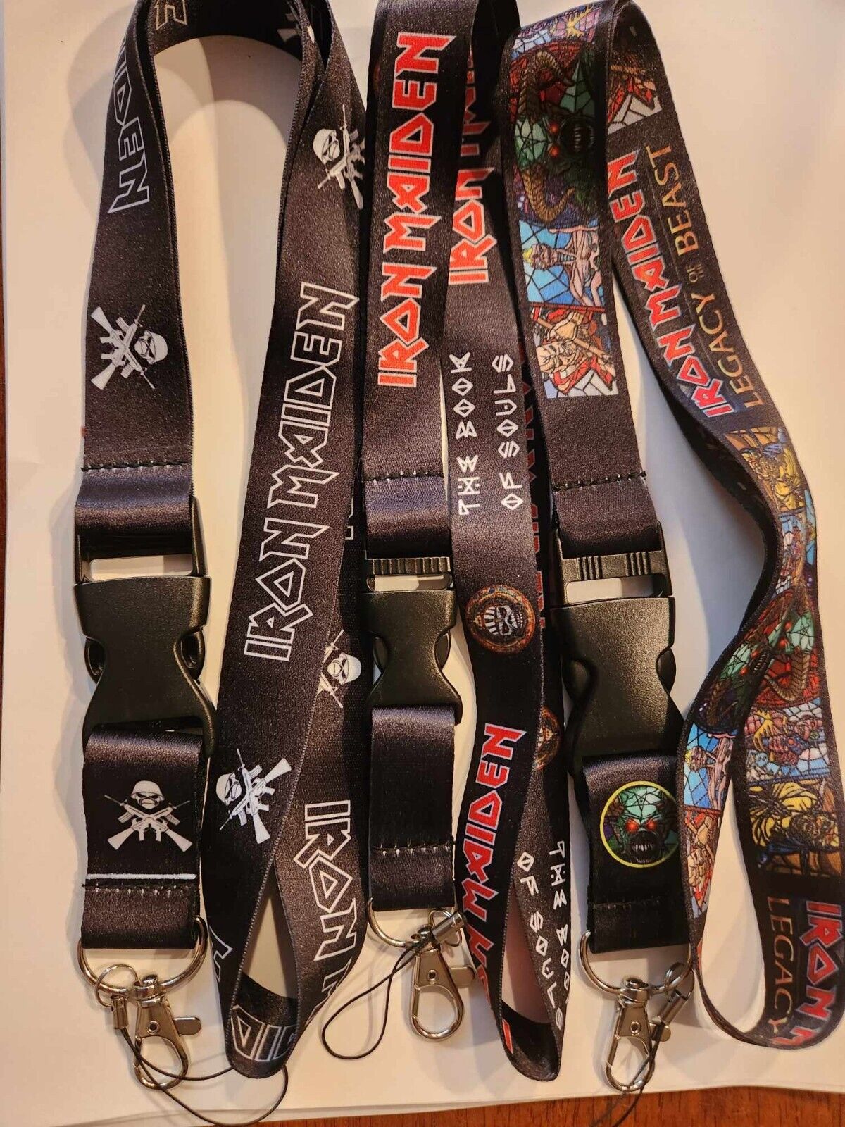 3 Pcs Iron Rock Collection Themed Lanyards Heavy Metal Music Concert