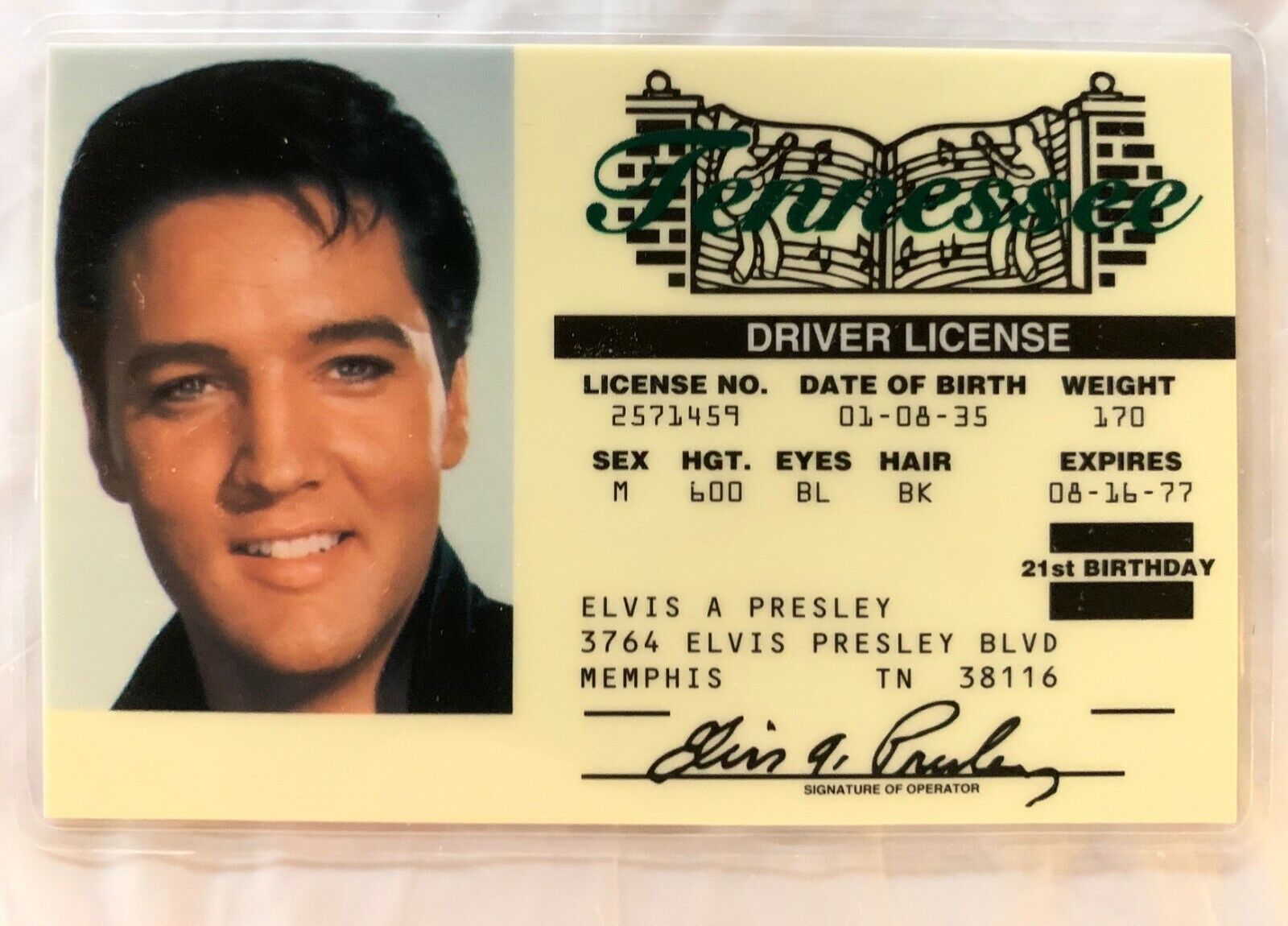 Elvis Presley Novelty card King Rock Music Graceland Memphis Movie collectors
