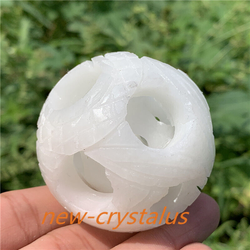 wholesale Natural white jade Exquisite sphere Quartz Crystal ball healing