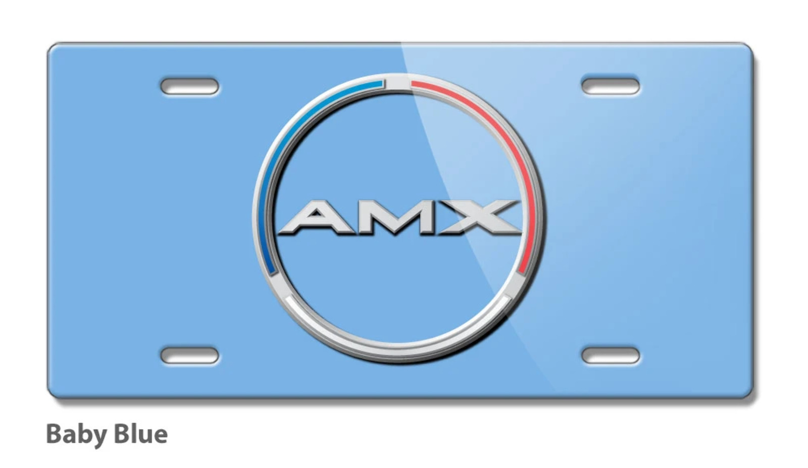 1970 AMC AMX Quarter Panel Circle Emblem Novelty License Plate - 16 colors