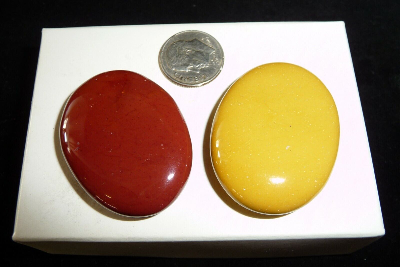 Red and Yellow Jasper Polished Smooth Stones Brazil 36 grams