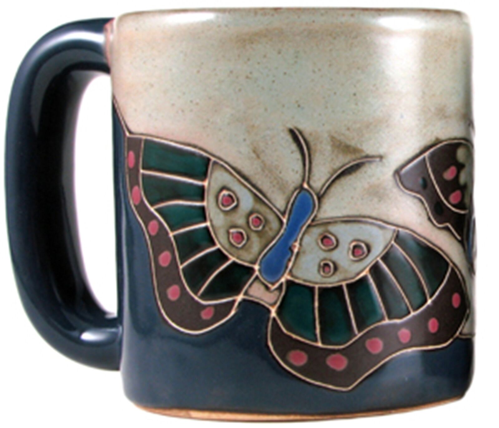 Mara Stoneware Mug - Butterfly Blue - 16 oz