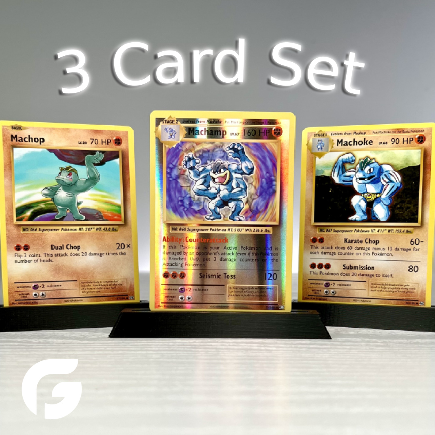 Holo Rare Machamp, Machoke, Machop Pokemon TCG 3 Card Set - XY Evolutions - NM
