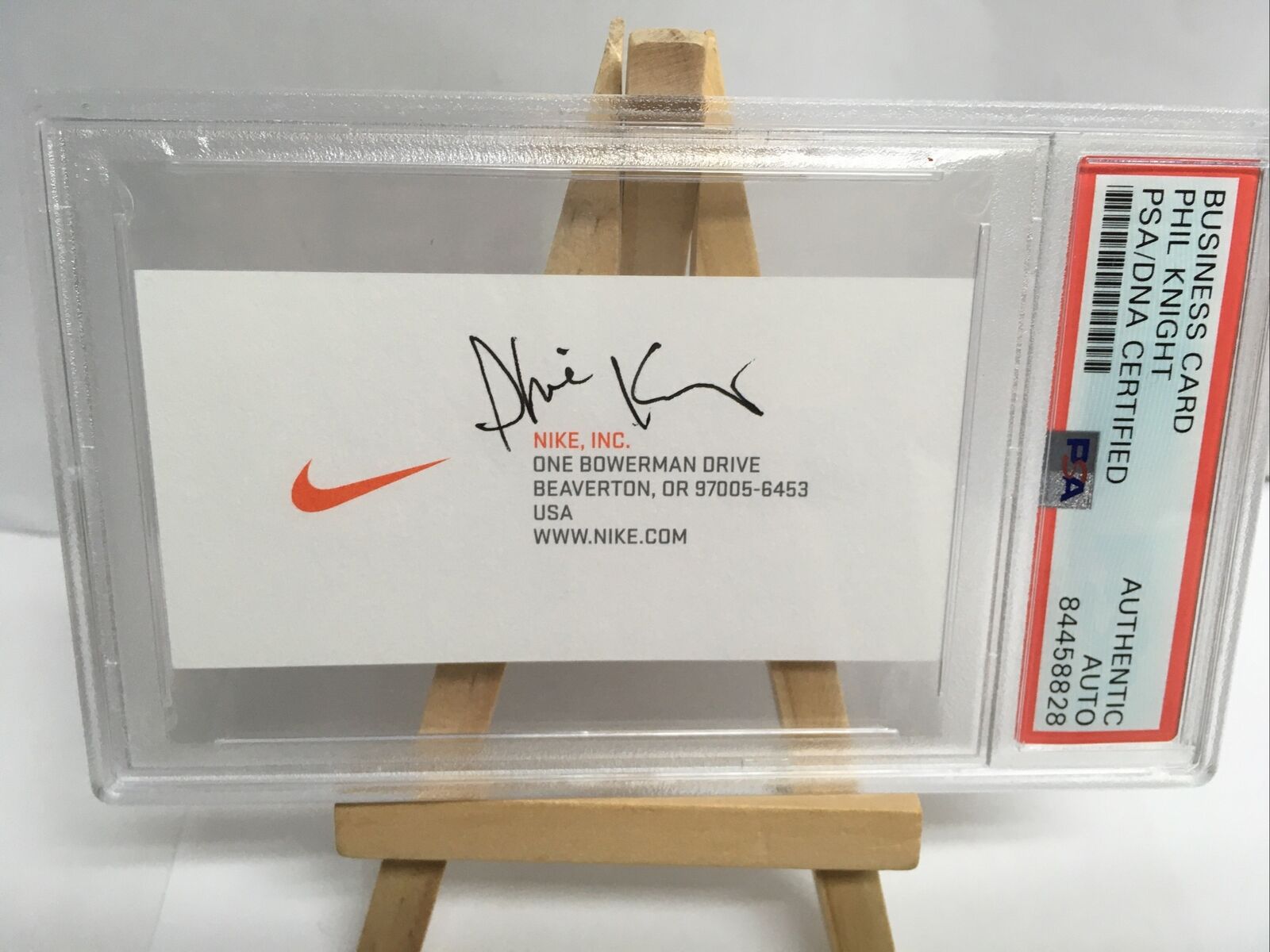 Phil Knight Auto Business Card PSA DNA Autograph Ceo Nike Shoe Founder Signature