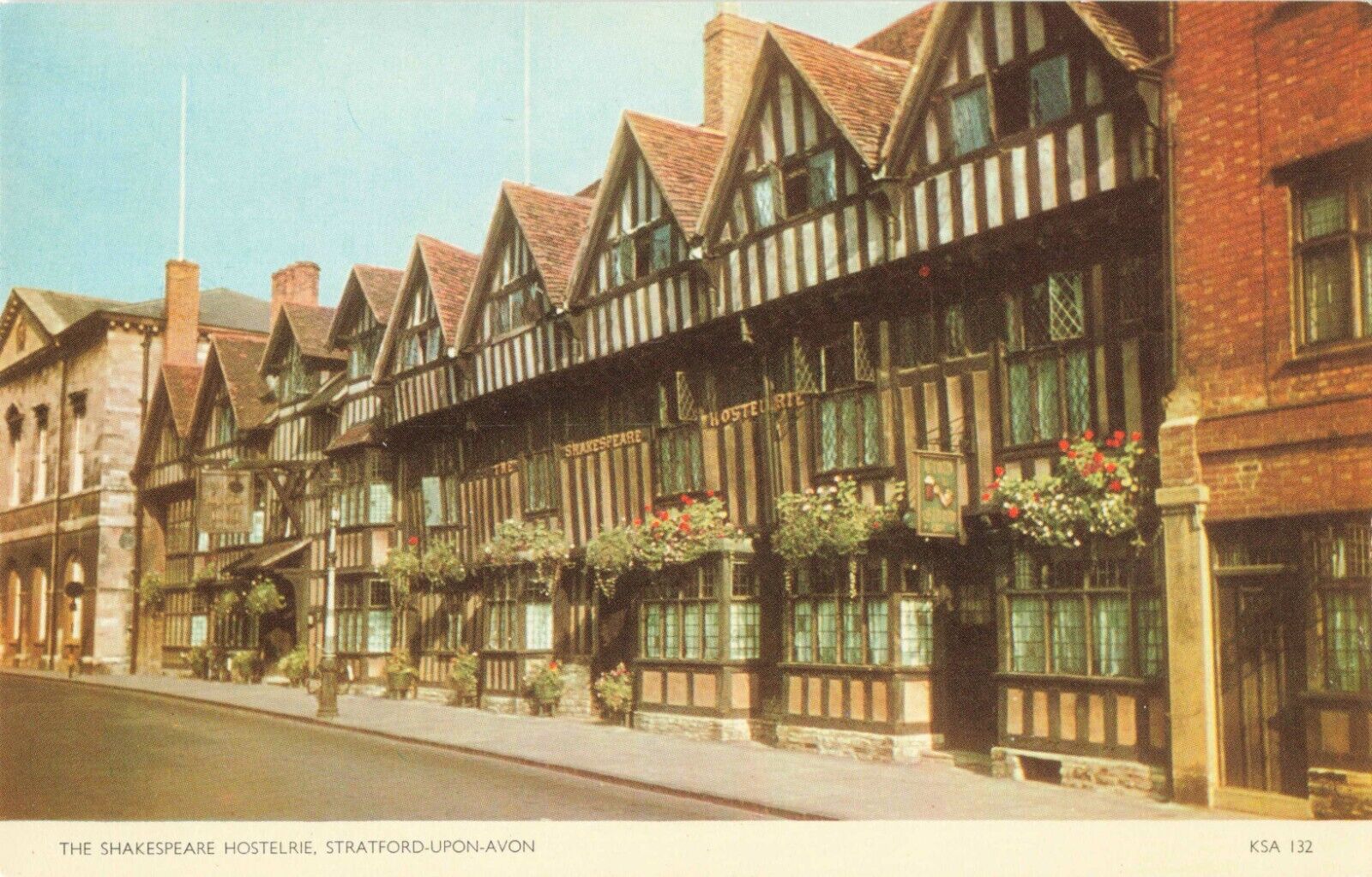 Stratford-upon-Avon England UK, The Shakespeare Hostelrie, Vintage Postcard