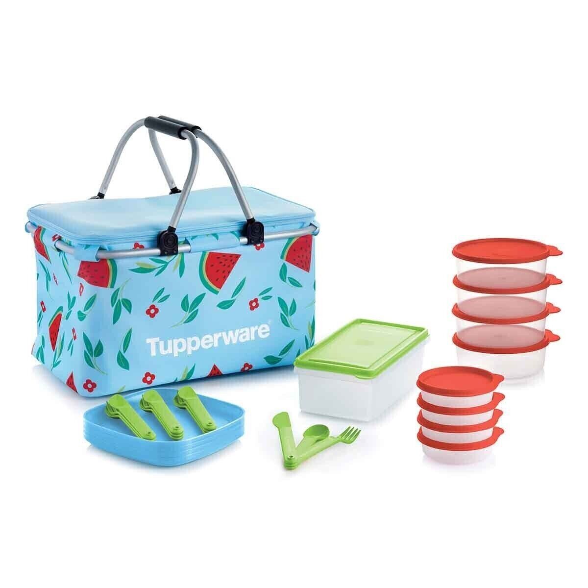 NEW Tupperware Host Collection Summer Picnic lunch Basket Set 