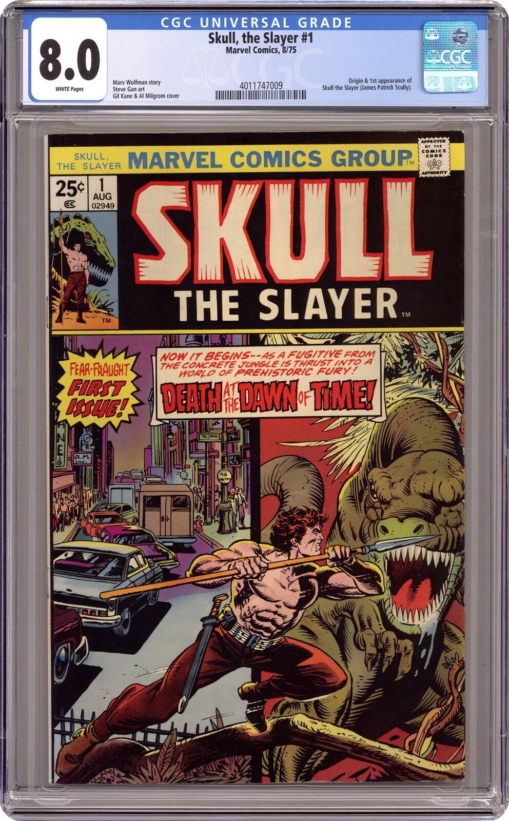Skull the Slayer #1 CGC 8.0 1975 4011747009