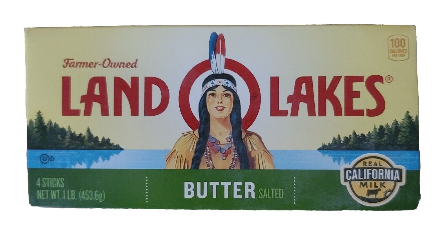 LAND O' LAKES Butter Box Wax Carton Mia Indian Maiden Logo  09 04 20