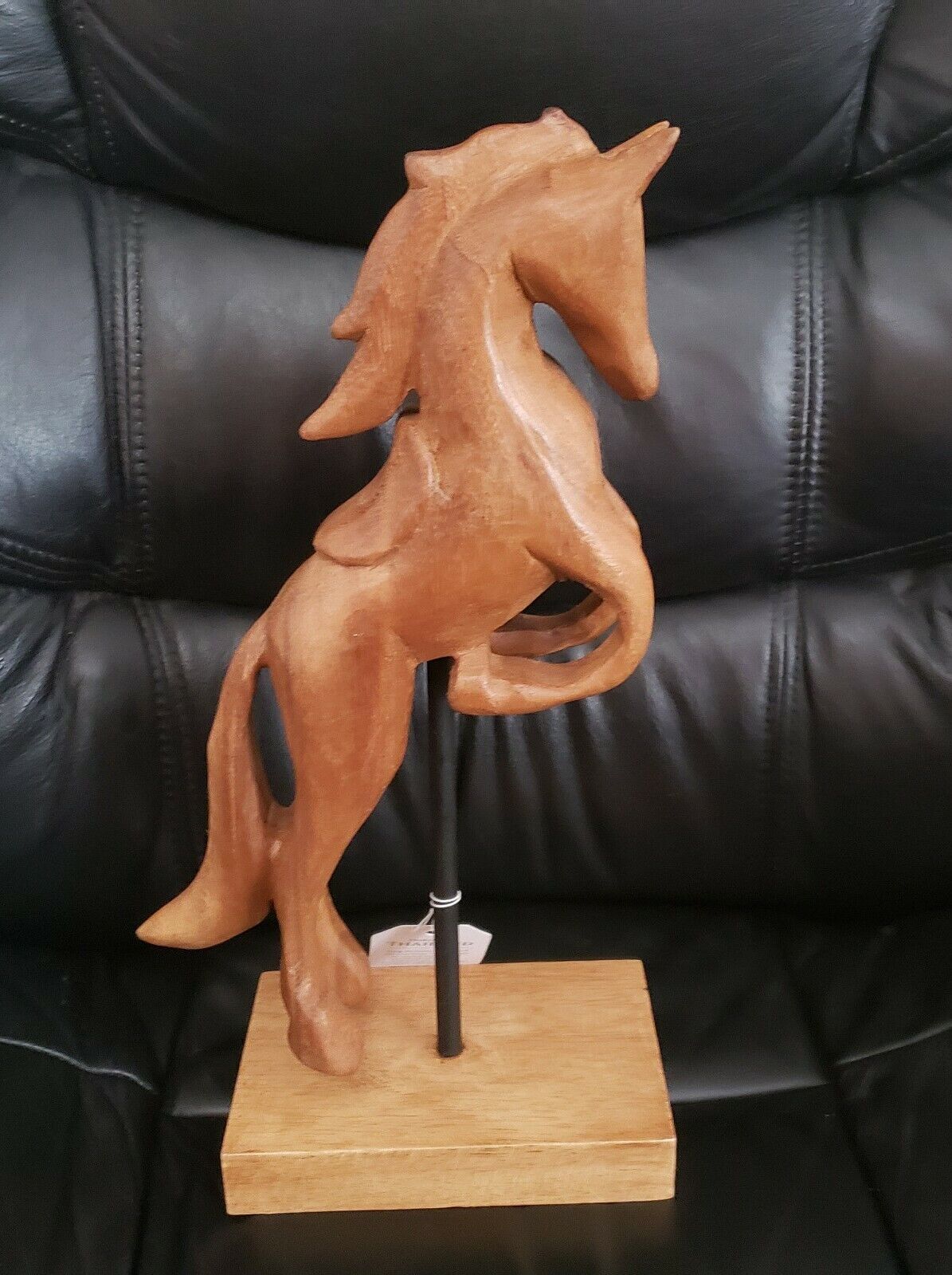 Handcrafted Wooden Rearing Horse  Sculpture 14\