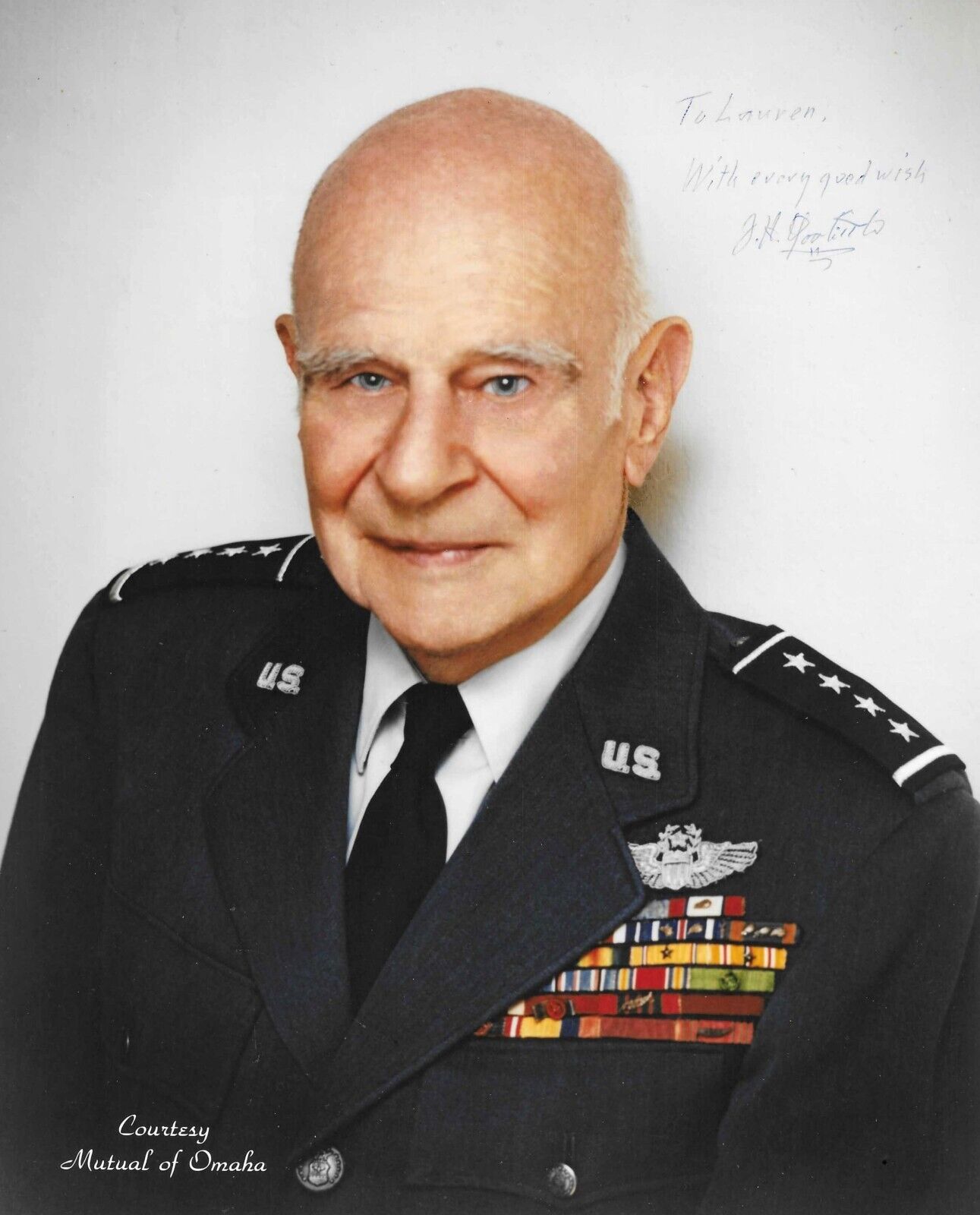 General James H. Doolittle Signed 8x10 JSA Certified with COA
