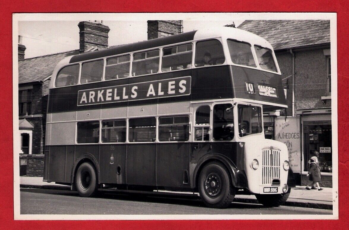 Bus Photo ~ Swindon 86: MMR886 - 1956 Park Royal Daimler CVG6 - Arkells Ales Ad