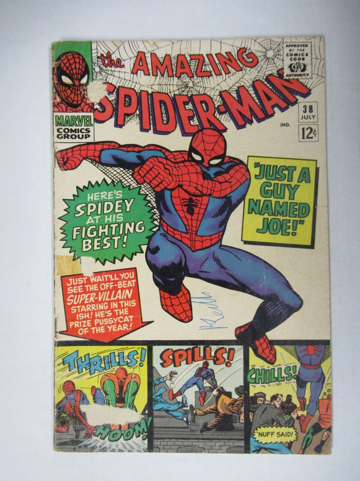 1966 Marvel Comics The Amazing Spider-Man #38 2nd Mary Jane Last Ditko issue