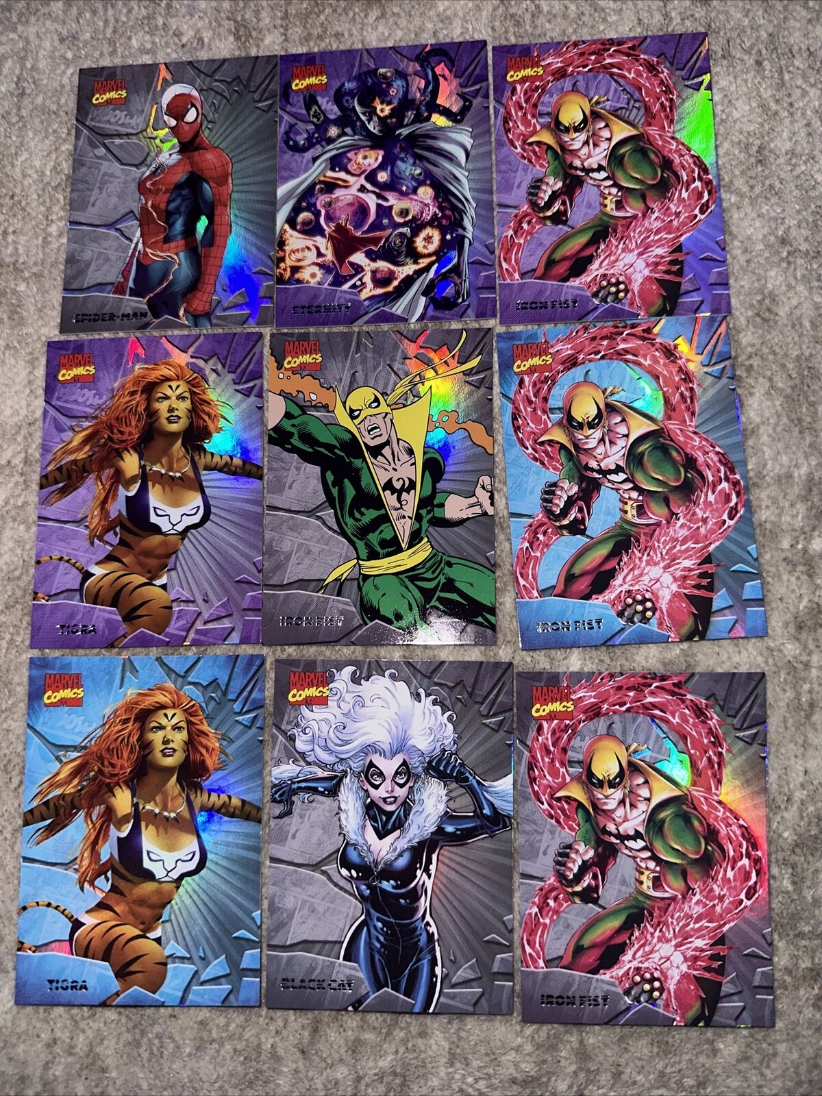 2024 Finding Unicorn Marvel Comics Universe Evolution Spider-Man (9) Cards