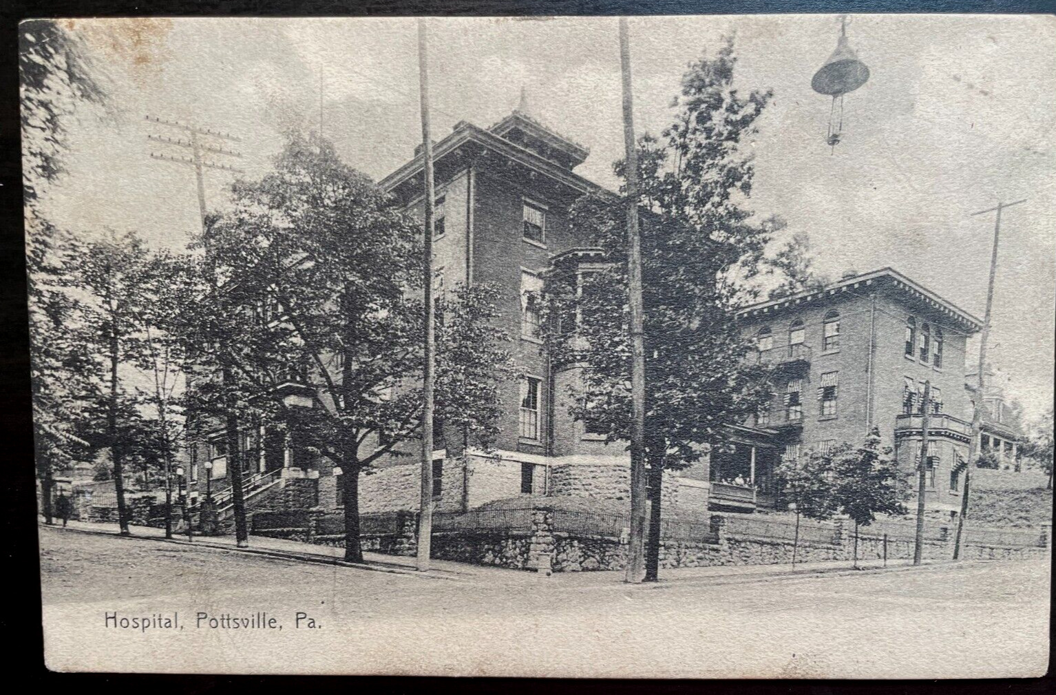 Vintage Postcard 1907-1915 Hospital, Pottsville, Pennsylvania