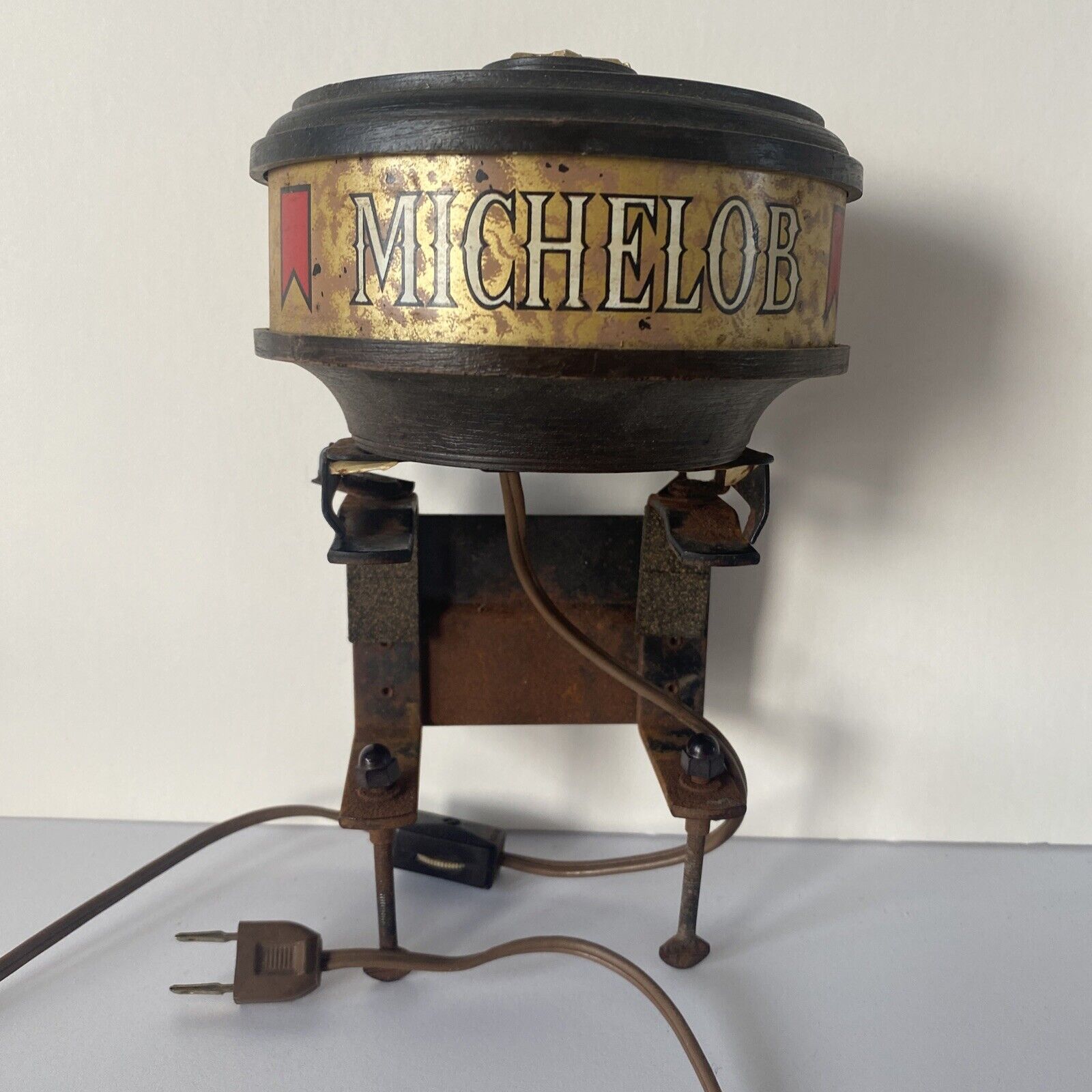 MICHELOB BEER Bar Light Vintage Clamp Table Lamp Barware Cash Register - WORKS