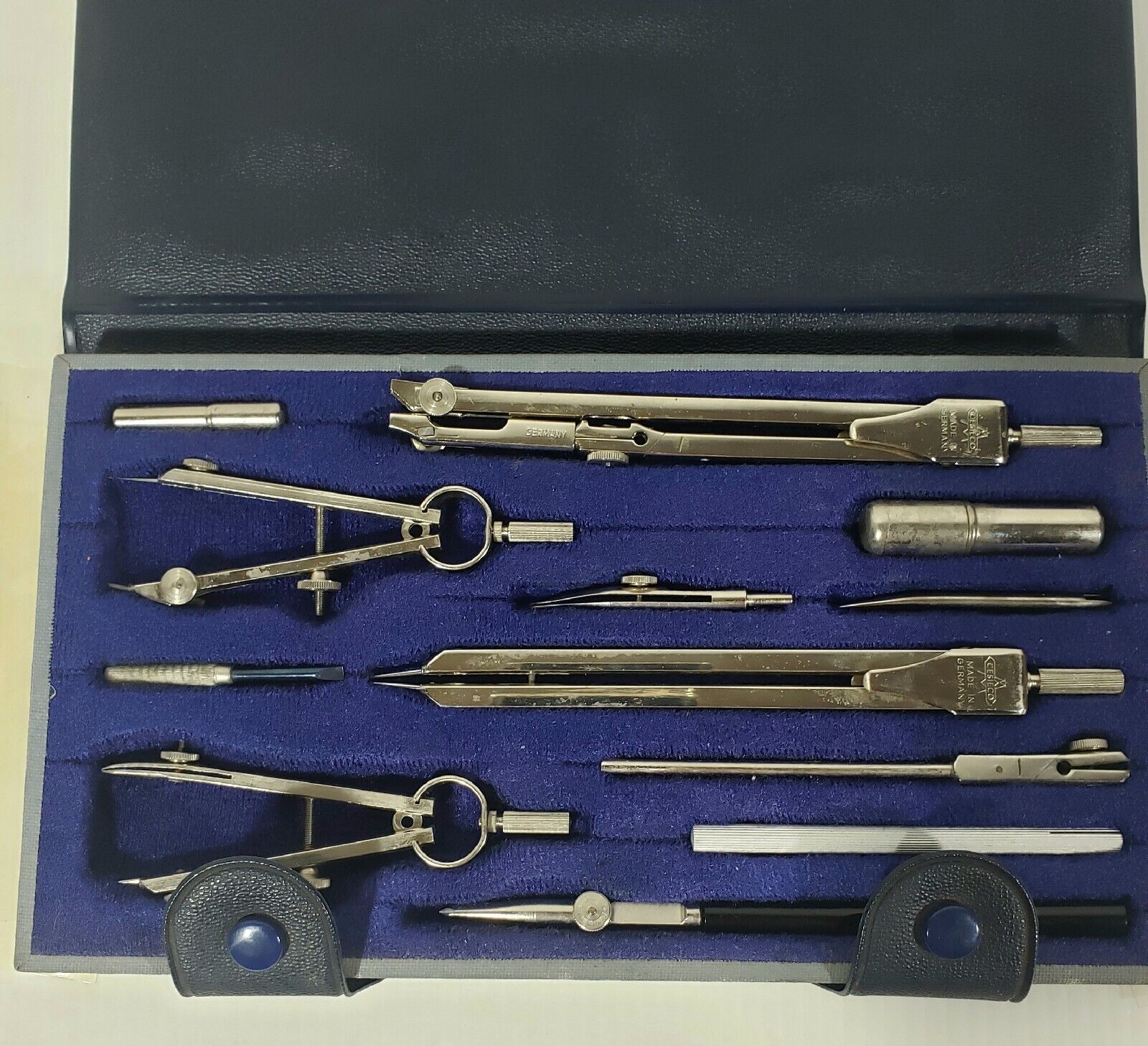 Vintage CESIECO Germany, Precision Drafting Drawing Engineering Compass Tool Set