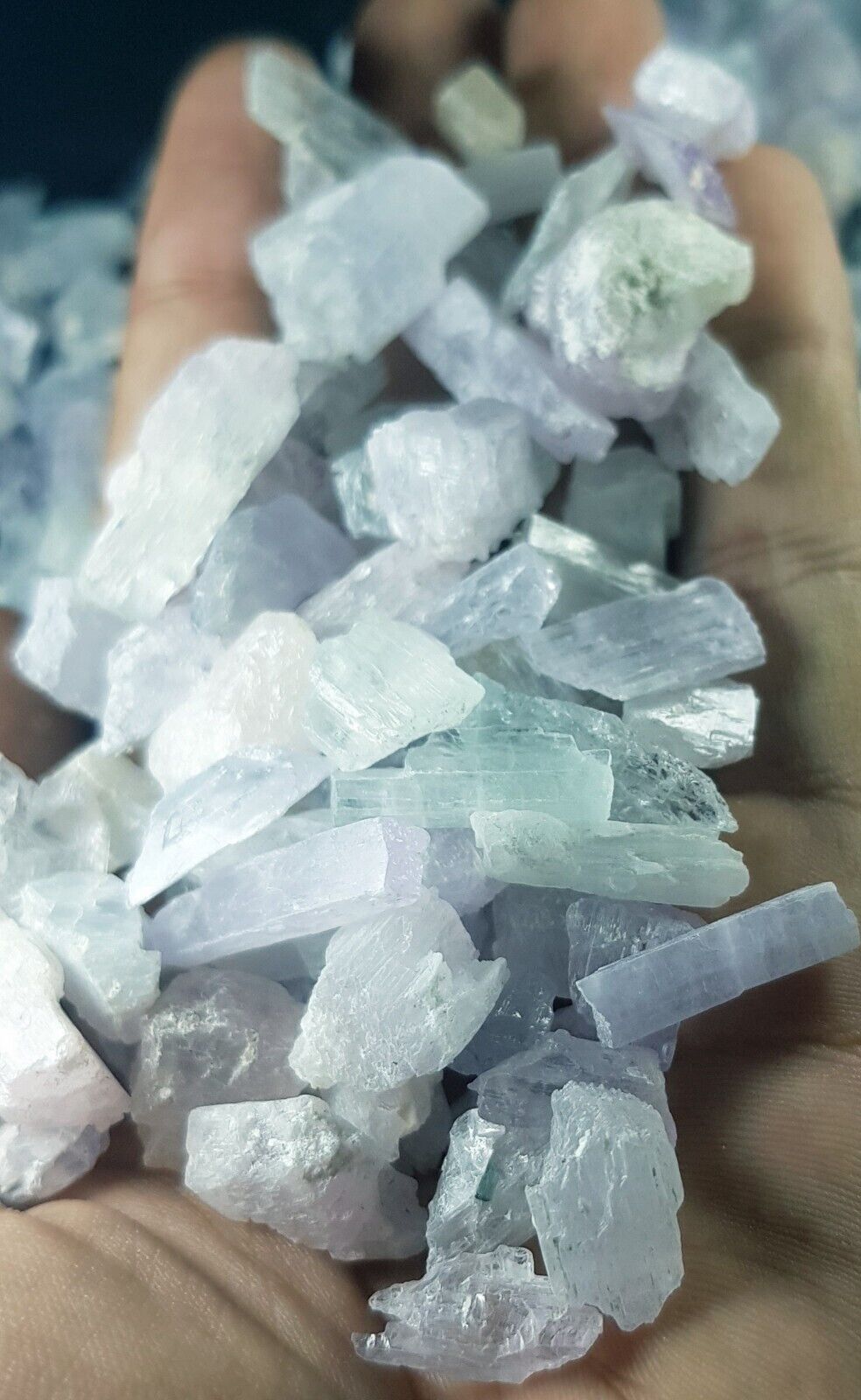 1 Kg Or (1000 Gram) Natural Kunzite Crystal lot from Afghanistan 