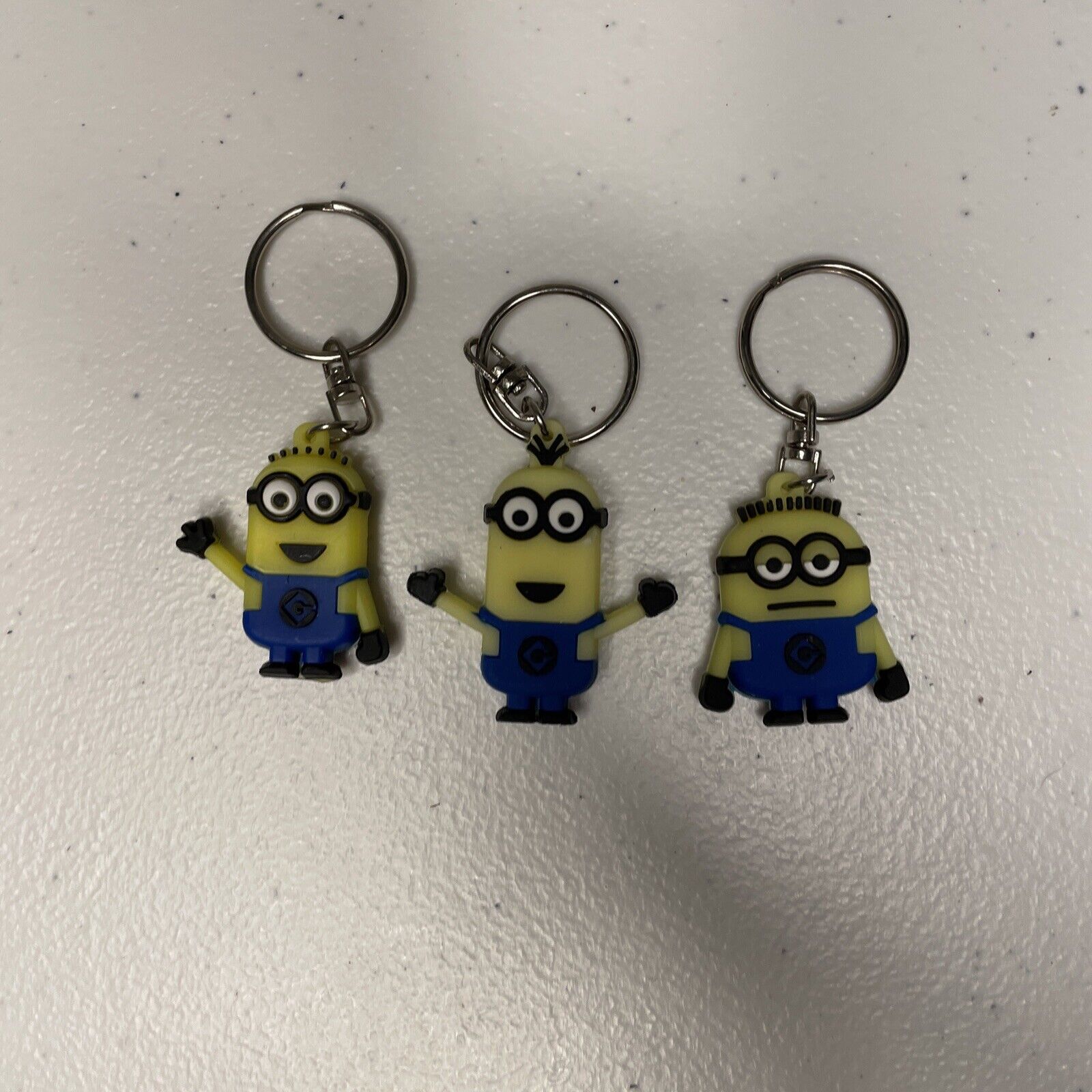 Minions Silicone Rubber Keychains Lot Of