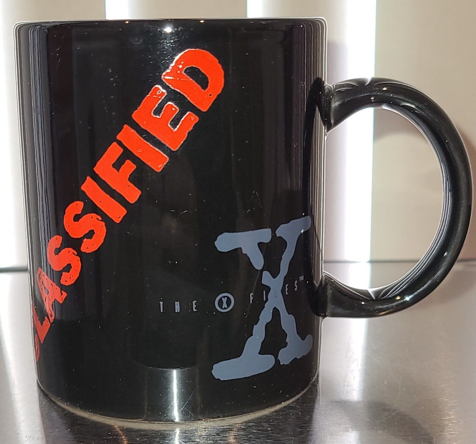 NEW Official Vintage The X-Files Classified Coffee Mug Cup 1996 20th Century HTF