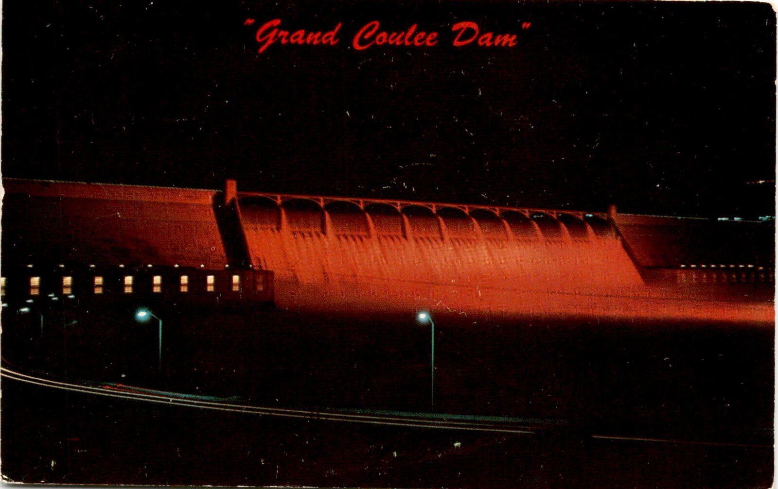 Grand Coulee Dam, Washington, Columbia Basin Project, 1942, irrigation Postcard