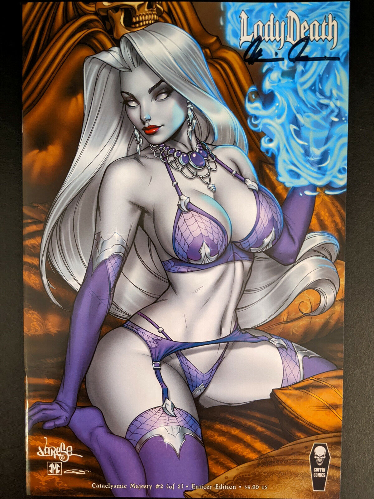 Lady Death: Cataclysmic Majesty #2 (Pulido Signed w/COA) Enticer Edt (NM or Btr)