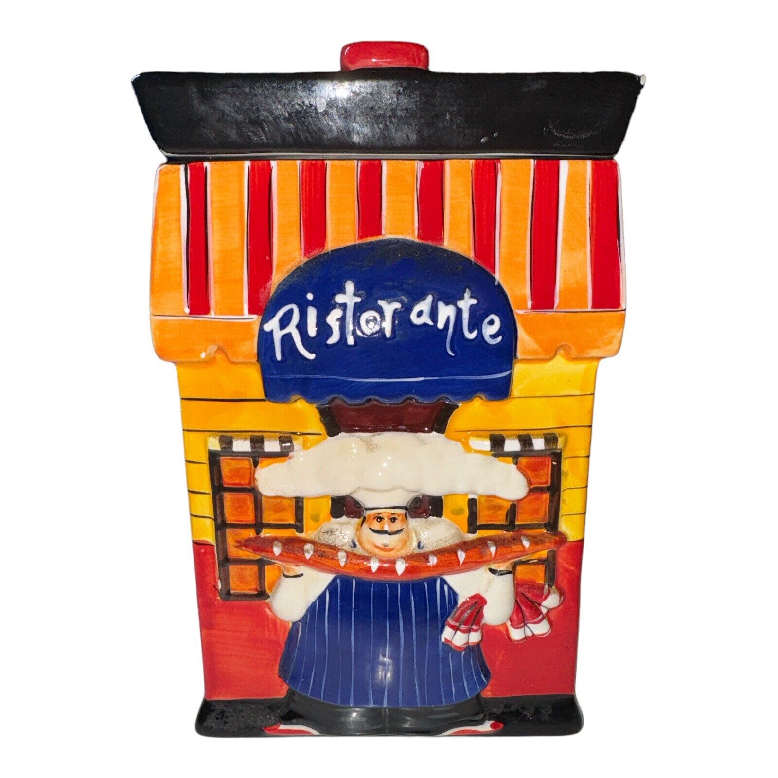 🔥 Certified International Jennifer Garant Fat Chef Ristorante Cookie Jar 🔥