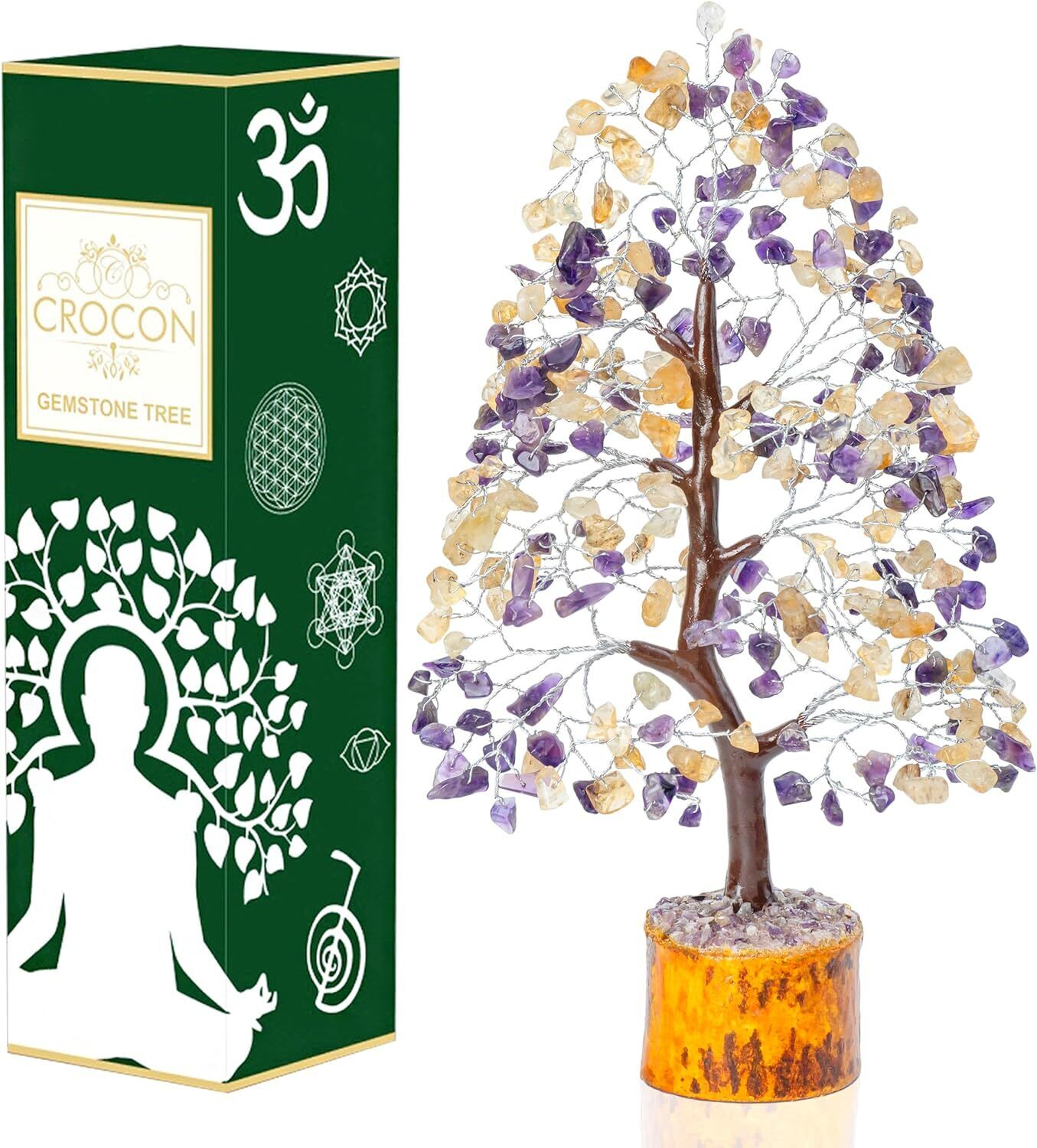 Amethyst & Citrine Crystal Tree of Life Chakra Tree Healing Spiritual Gift
