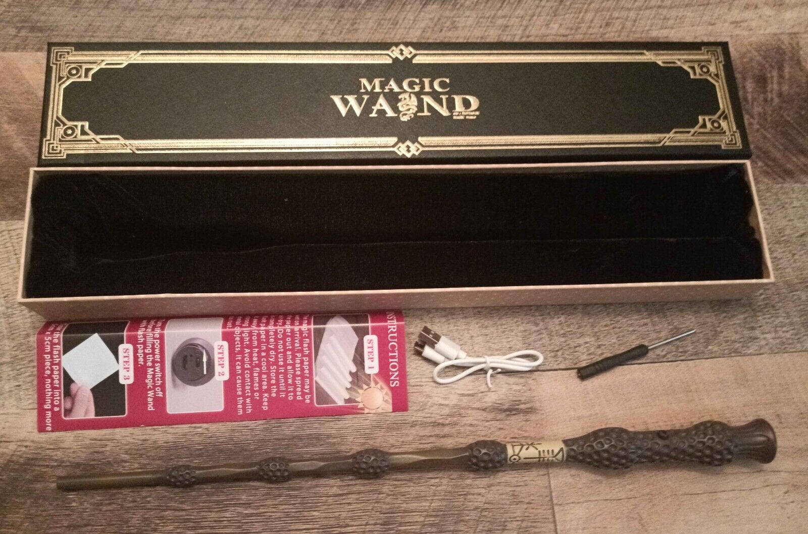 Magic wand that shoots fireballs US STOCK & Seller  -NO FLASHPAPER included-  DD