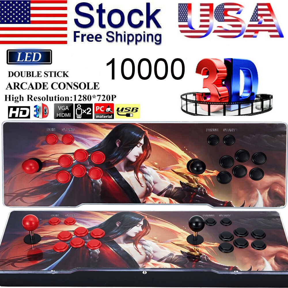 2023 New Version Pandora's Box 10000 Games 2D/3D Double Stick Arcade Console USA