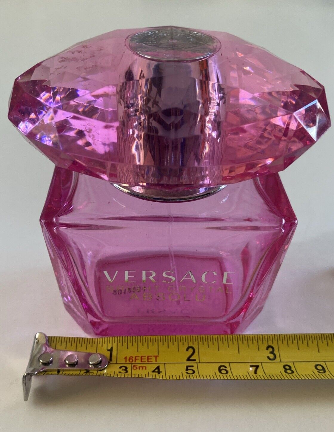 VERSACE Bright Crystal ABSOLU EMPTY 3.0 fl oz Perfume Bottle Made In Italy