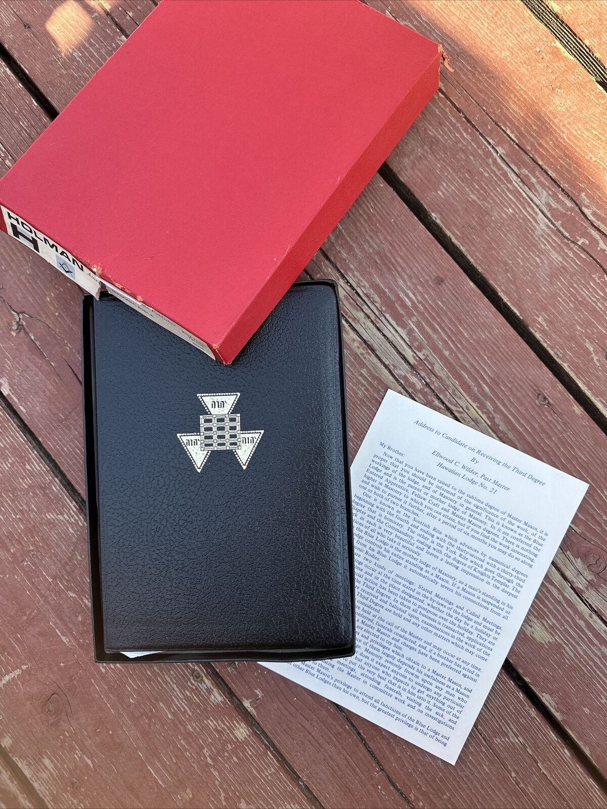 vintage holy bible masonic edition 1968 holman with original box