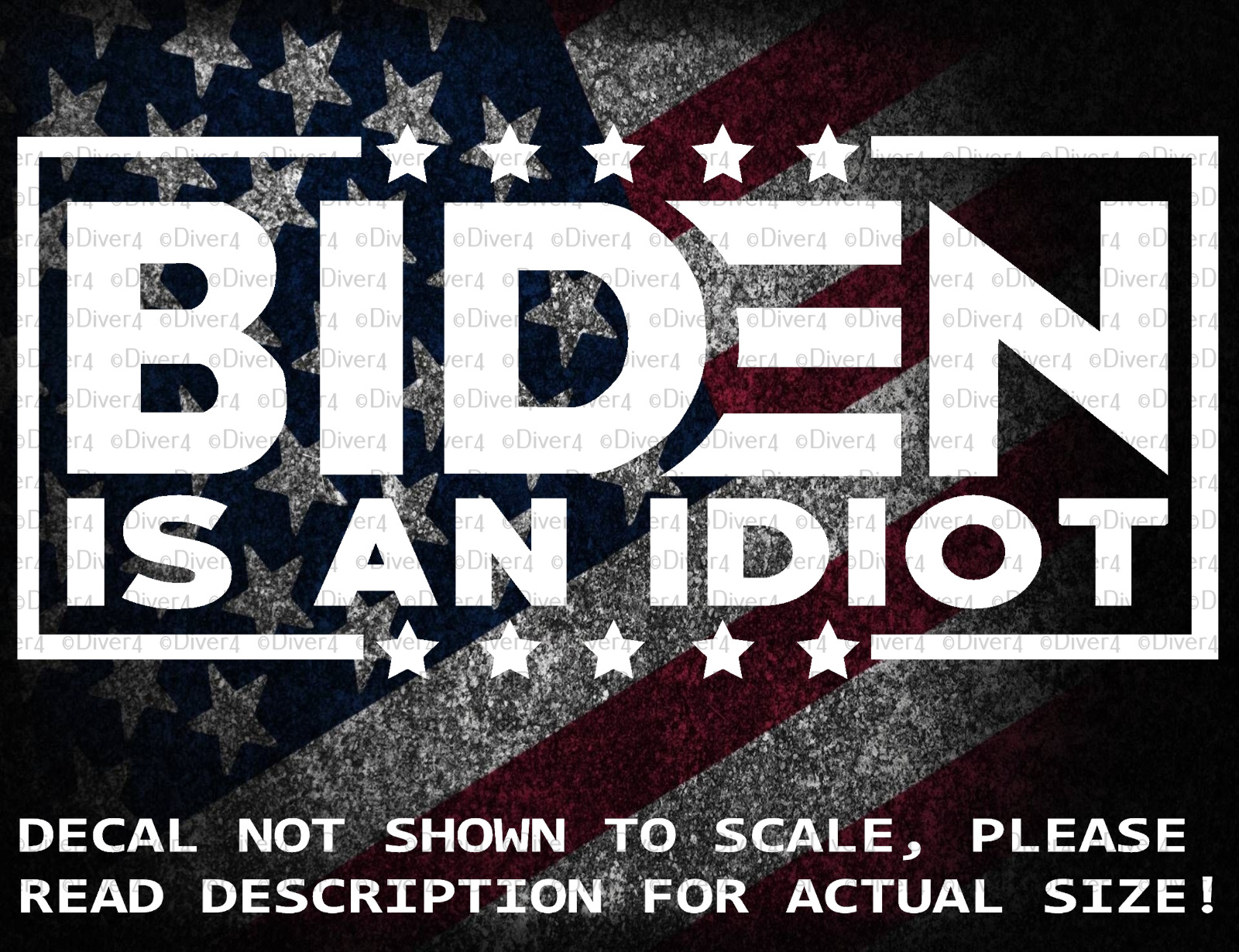 Biden is an Idiot Car Van Truck Cut Vinyl Decal Sticker US Made Seller