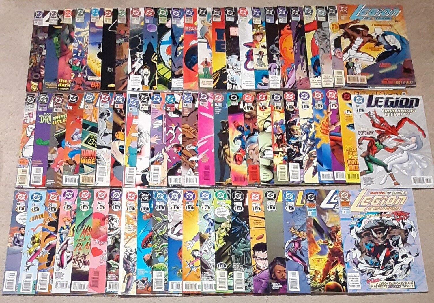 Legion of Super-Heroes Vol 4 #18-124 (68-Comic lot) VF/NM 1991 DC SEE PICS