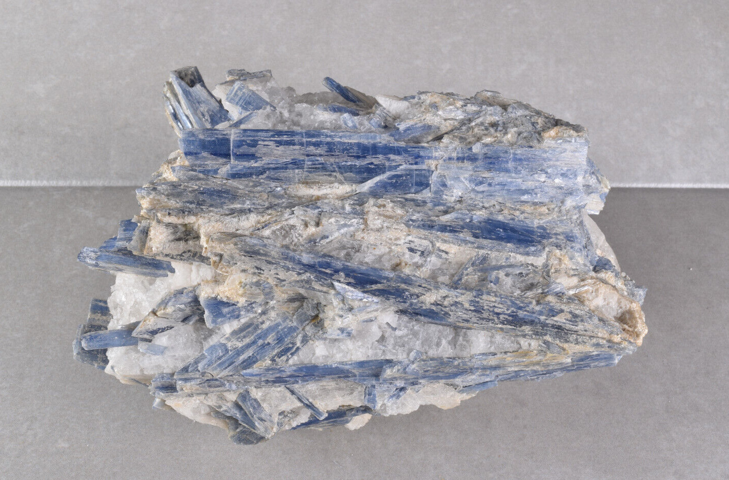 Large Light Blue Kyanite in / on Quartz Matrix from Brazil   14.2 cm # 19839