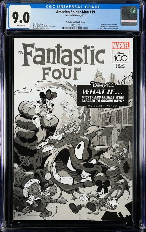 Amazing Spider-Man #19 (#913) Perissinotto Sketch Cover 1:00 -CGC 9.0- Disney100