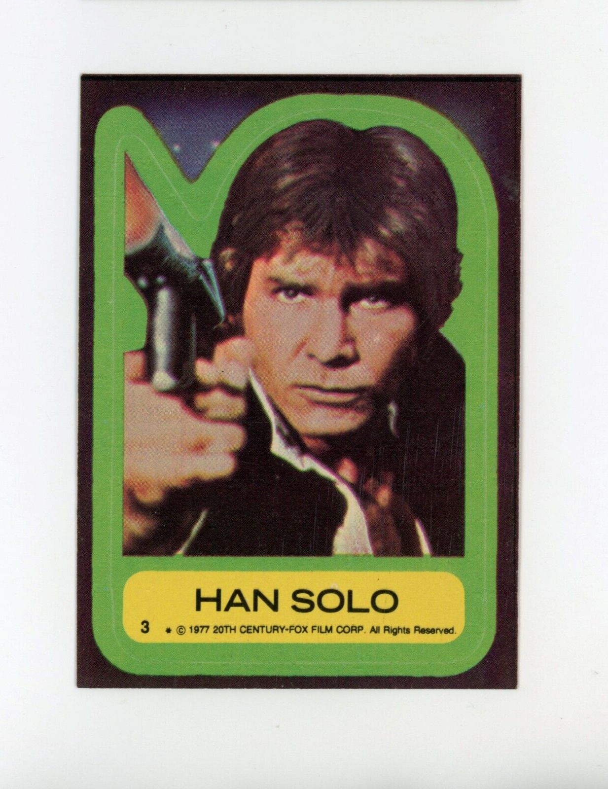 Han Solo 1977 Topps Sticker #3 NM-MT