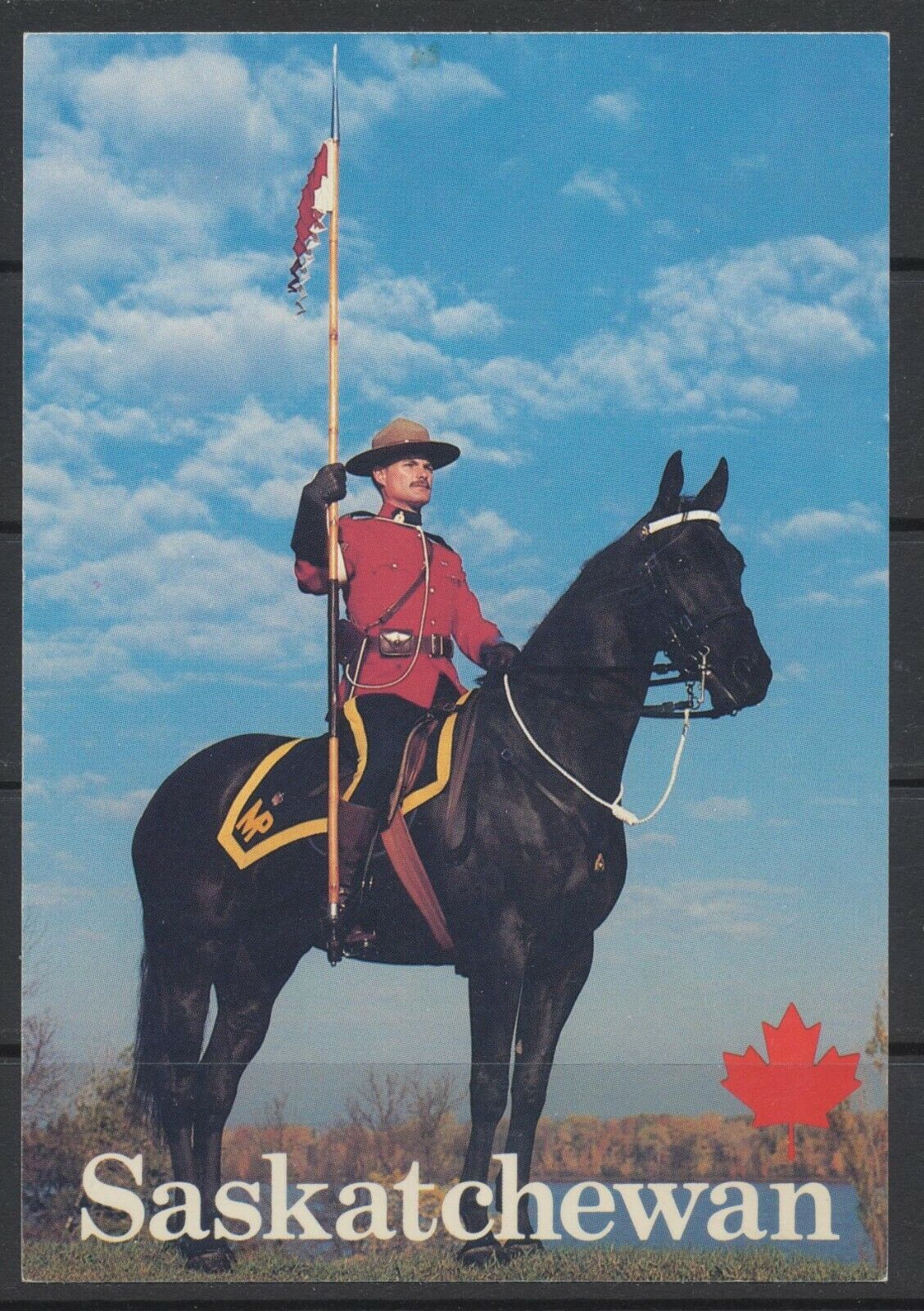 1980s Canada ~ RCMP ~ Tourism Saskatchewan Promo Postcard ~ Unposted