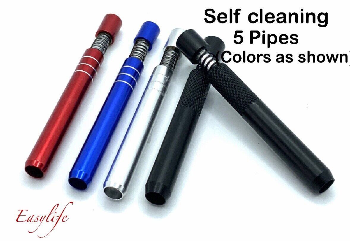 5 X Self Cleaning Pipes(colors as shown) US SELLER SAME DAY SHIP