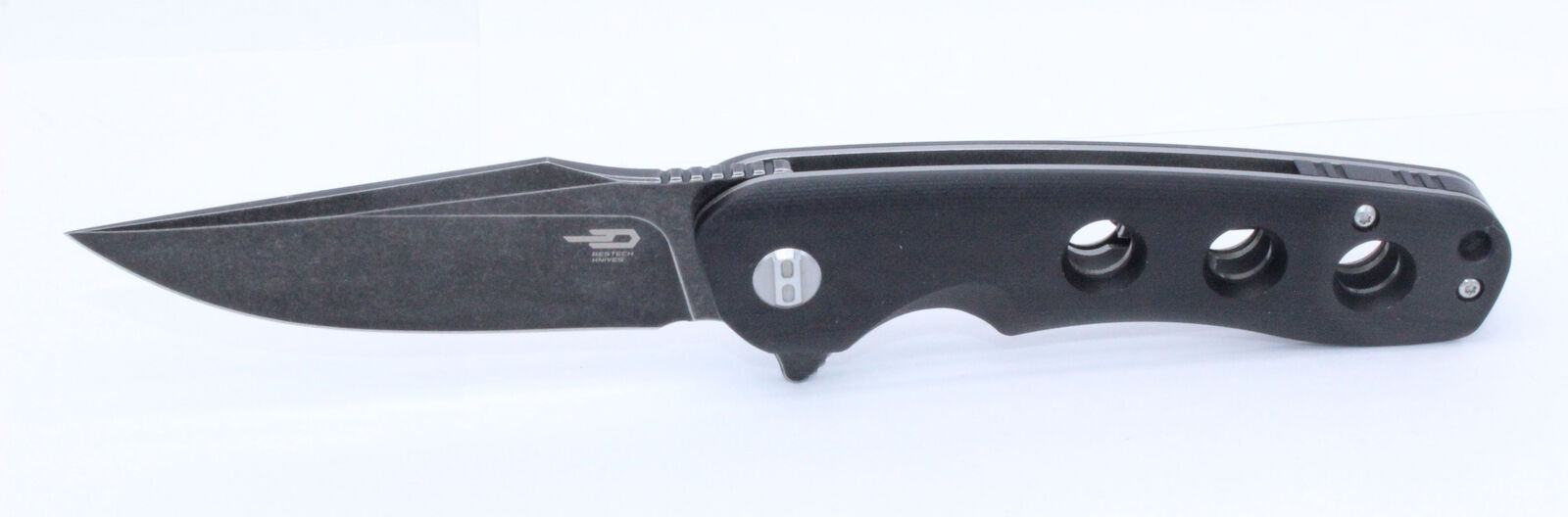 Bestech Arctic Folding Knife Black G10 Handle D2 Plain Edge BLK SW BG33A-2