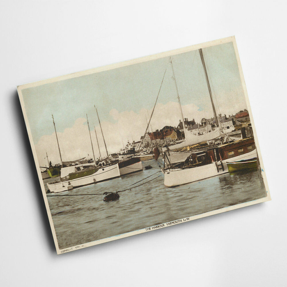 A4 PRINT - Vintage Isle of Wight - The Harbour, Yarmouth (b)